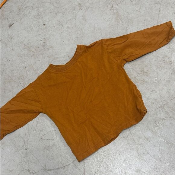 Zara Brown Long Sleeve Top Kids T Shirt - 18-24 Months LIKE NEW - Picture 1 of 3